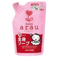 Arau Baby嬰兒 2合1沐浴洗髮泡泡補充裝: 400mL (日本內銷版)